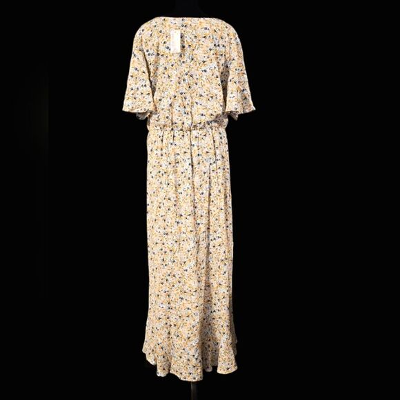 Maxi Rayon Slub Surplice Wrap Dress - Picture 6 of 9